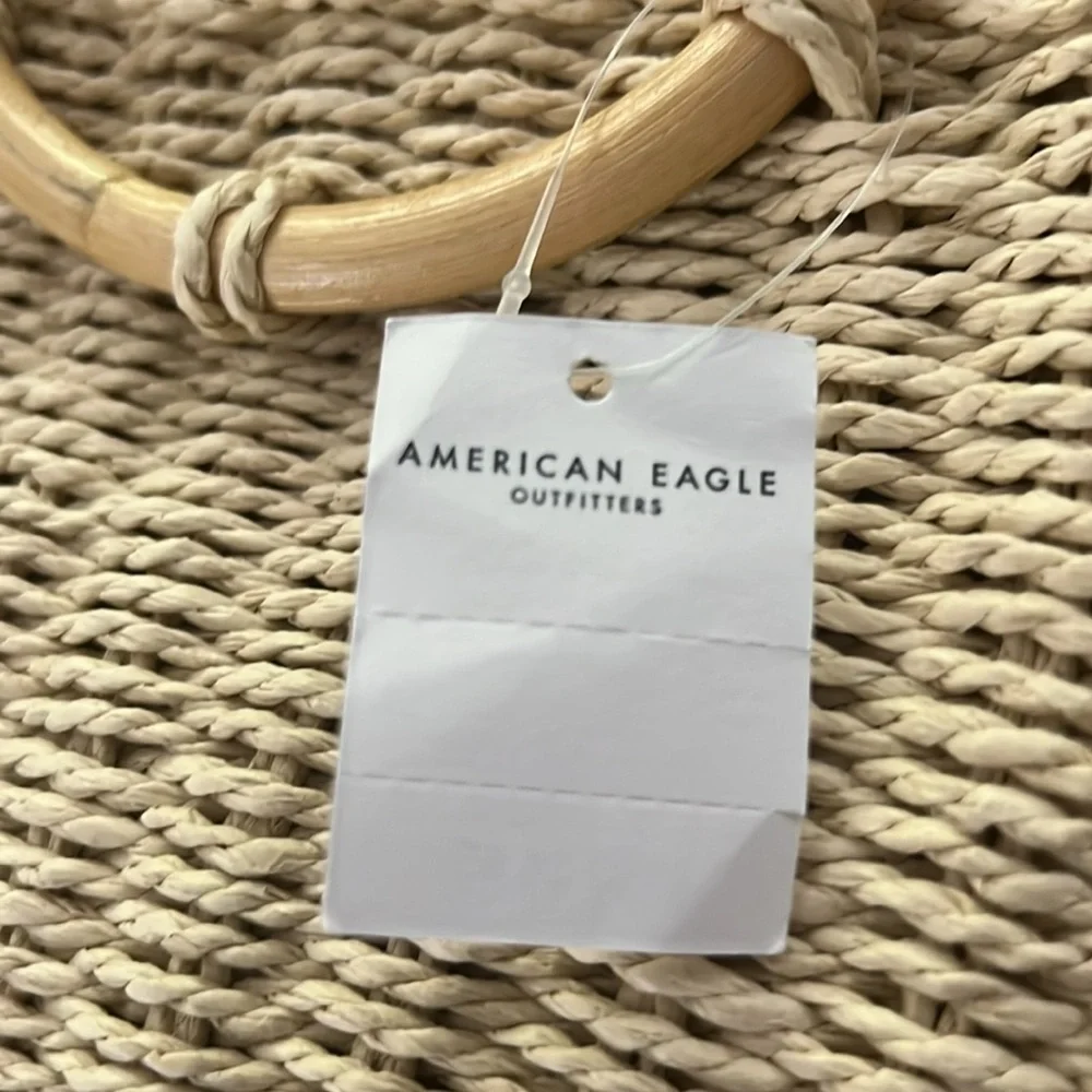 American Eagle Outfitters NWT Cream Woven Crossbody Bag/Purse - Picture 12 of 12